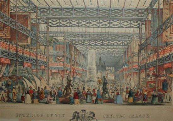 Victorian lithograph of the Crystal Palace